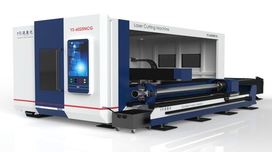गुणवत्ता  Integrated Fiber Laser Cutting Machine With Large-scale Exchange Table And Surrounding Tube Plate फैक्टरी